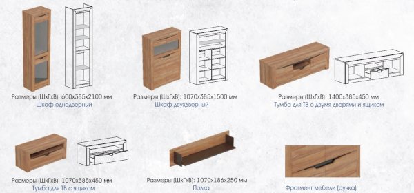 Дуб стирлинг мебель сорренто